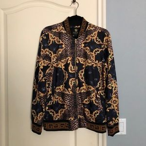 Baroque Print Bomber Jacket